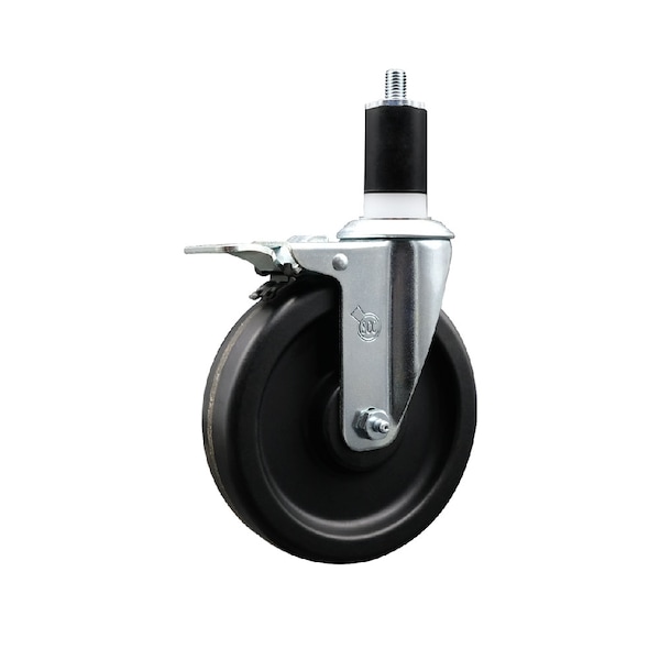 Service Caster 6'' Phenolic Swivel 1-1/2'' Expanding Stem Caster Total Lock Brake SCC-EXTTL20S615-PHS-112 - main